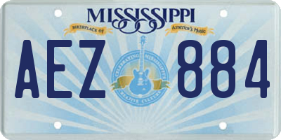 MS license plate AEZ884