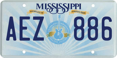 MS license plate AEZ886