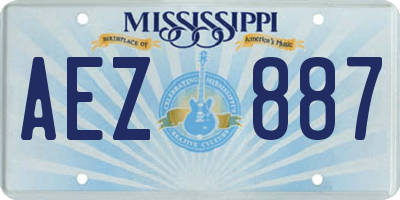 MS license plate AEZ887
