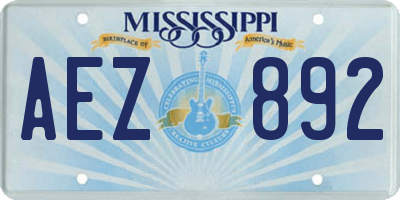 MS license plate AEZ892