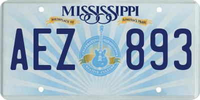 MS license plate AEZ893