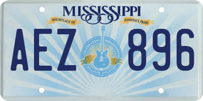 MS license plate AEZ896