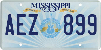 MS license plate AEZ899