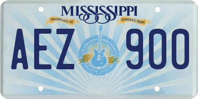 MS license plate AEZ900