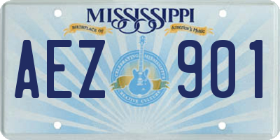 MS license plate AEZ901
