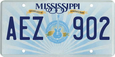 MS license plate AEZ902