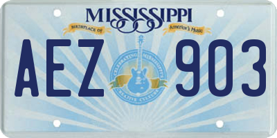 MS license plate AEZ903