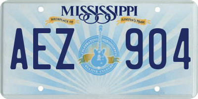 MS license plate AEZ904