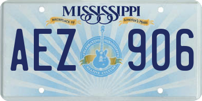 MS license plate AEZ906