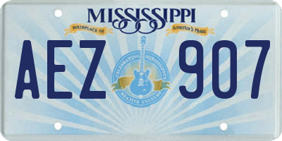 MS license plate AEZ907