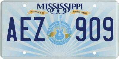 MS license plate AEZ909