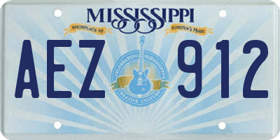 MS license plate AEZ912