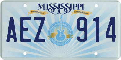 MS license plate AEZ914