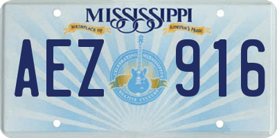 MS license plate AEZ916