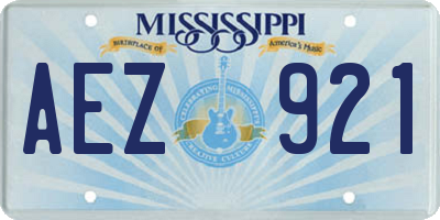 MS license plate AEZ921