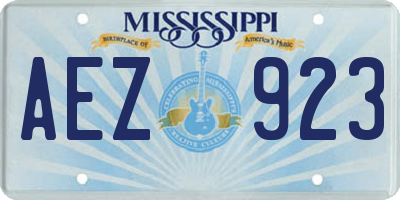 MS license plate AEZ923