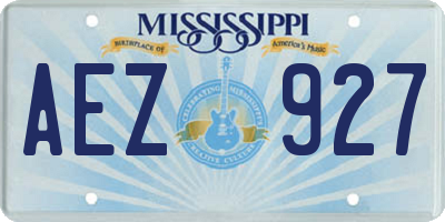 MS license plate AEZ927