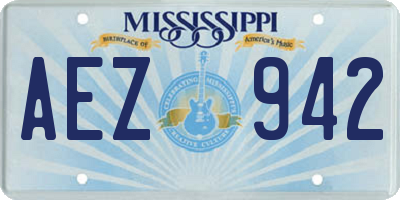 MS license plate AEZ942
