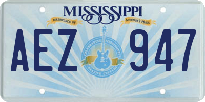 MS license plate AEZ947