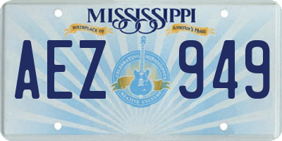 MS license plate AEZ949
