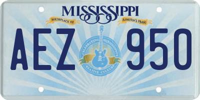 MS license plate AEZ950