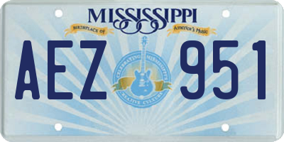 MS license plate AEZ951