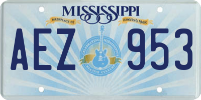 MS license plate AEZ953