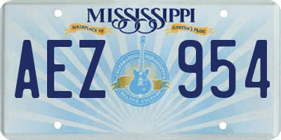 MS license plate AEZ954