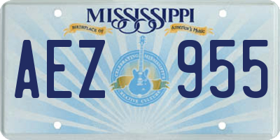 MS license plate AEZ955
