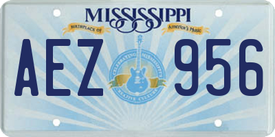 MS license plate AEZ956