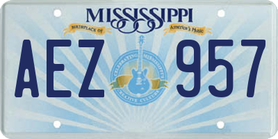 MS license plate AEZ957