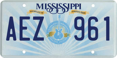 MS license plate AEZ961