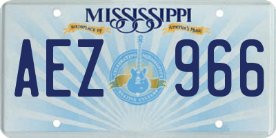 MS license plate AEZ966
