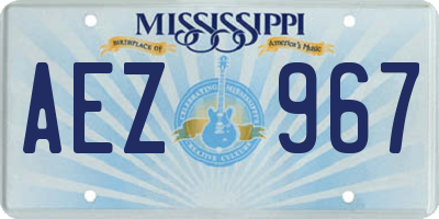 MS license plate AEZ967