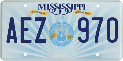 MS license plate AEZ970