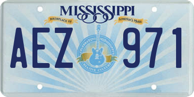 MS license plate AEZ971
