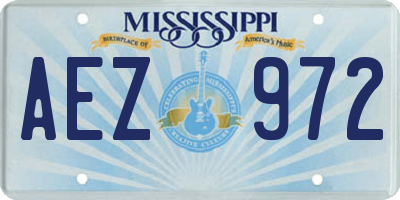 MS license plate AEZ972