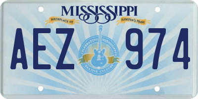 MS license plate AEZ974