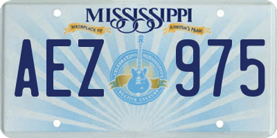 MS license plate AEZ975