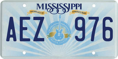 MS license plate AEZ976