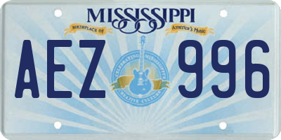 MS license plate AEZ996