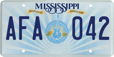 MS license plate AFA042