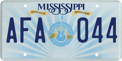 MS license plate AFA044