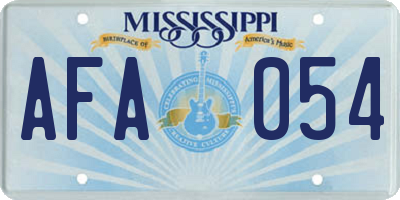 MS license plate AFA054