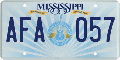 MS license plate AFA057