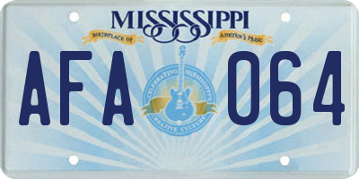 MS license plate AFA064