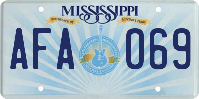MS license plate AFA069