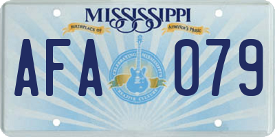 MS license plate AFA079