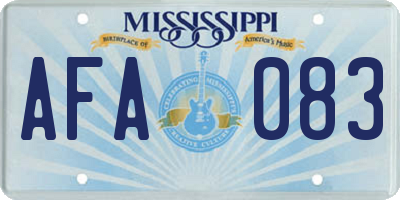 MS license plate AFA083