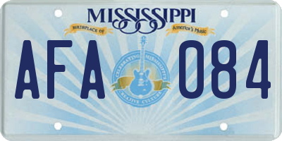 MS license plate AFA084
